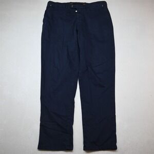 Marco Pescarolo 36x30 Navy Blue New York Straight Dress Chino Mens Pants